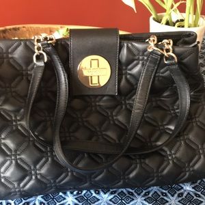 Kate Spade Quilted Black Leather Shoulder Bag